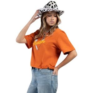 Hype & Vice Women's Medium Burnt Orange University of Texas Austin Courtney NWT